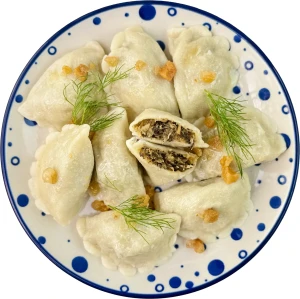 Pierogi z kapustą i pieczarkami - tradycyjne - 9 szt.
