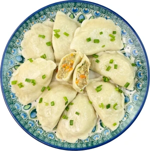 Pierogi wegańskie - z soczewicą i marchewką - 9 szt.