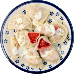 Pierogi z truskawkami - 9 szt.